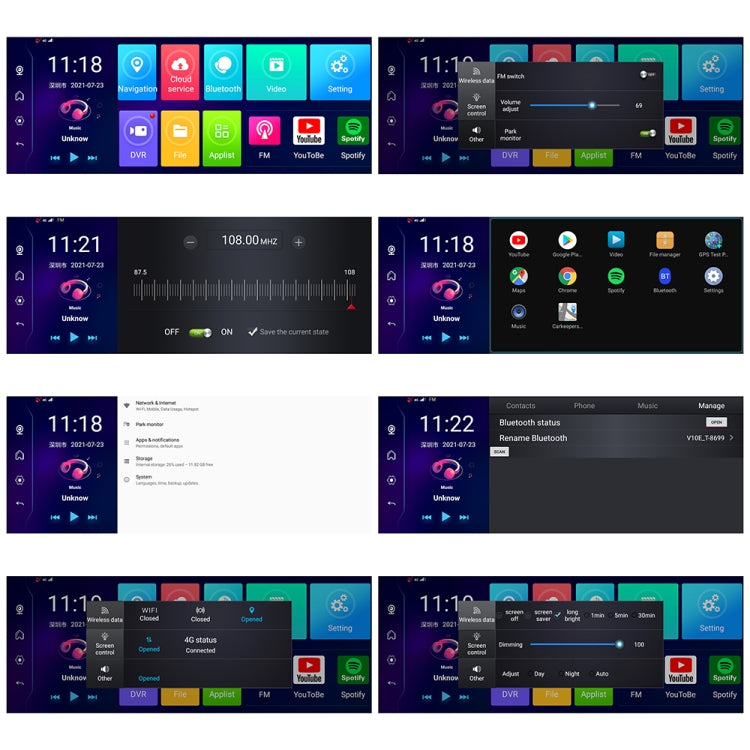 K880 Car 11 inch Widescreen 1080P 4G Center Console Driving Recorder Reversing Voice Control Android AR Navigator with Bluetooth Dongle K880 Car 11 inch Widescreen 1080P 4G Center Console Driving Recorder Reversing Voice Control Android AR Navigator with Bluetooth Dongle